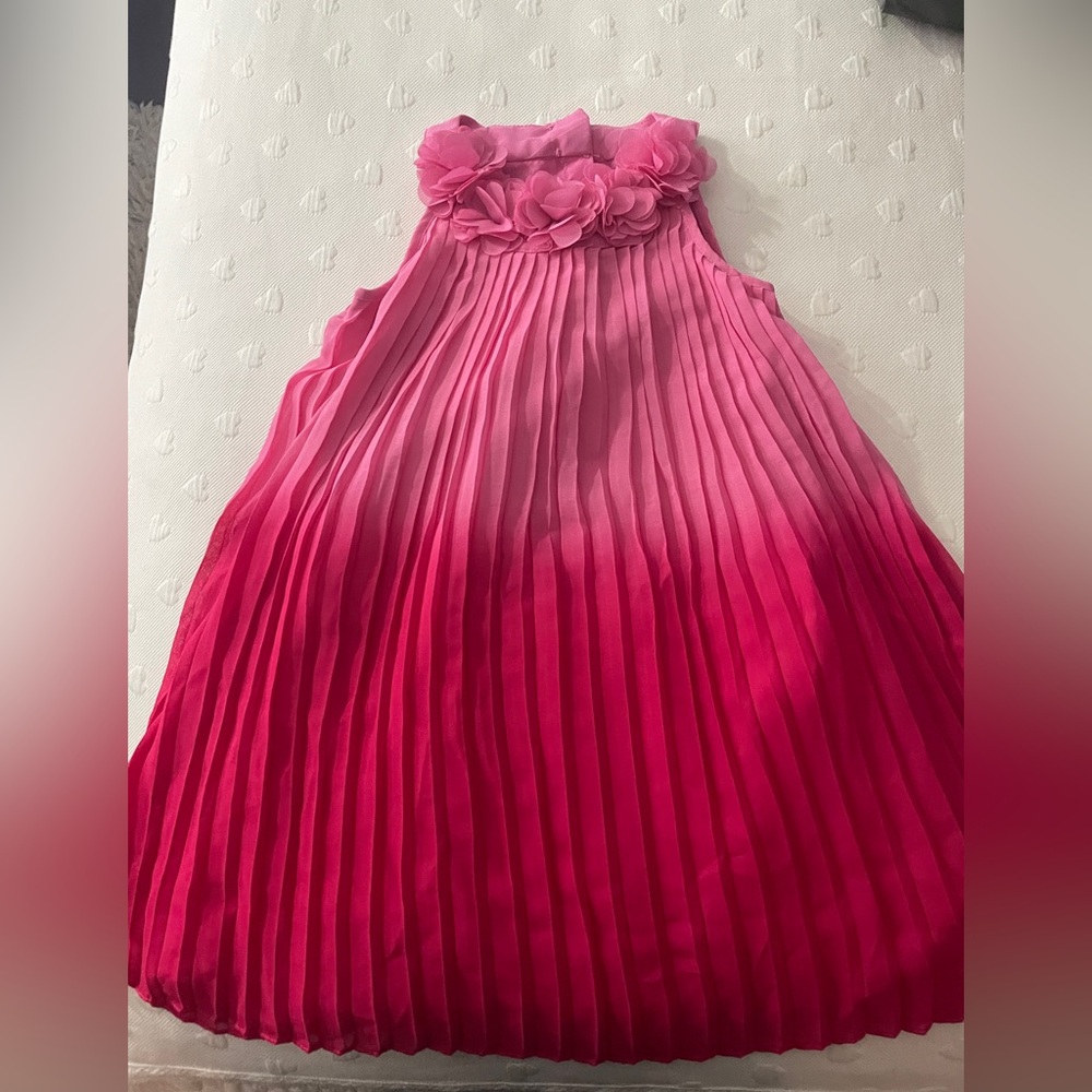 Rachel Zoe Pink Pleated Strapless Sundress